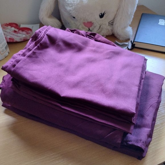 Wine red sheet set - Picture 1 of 1